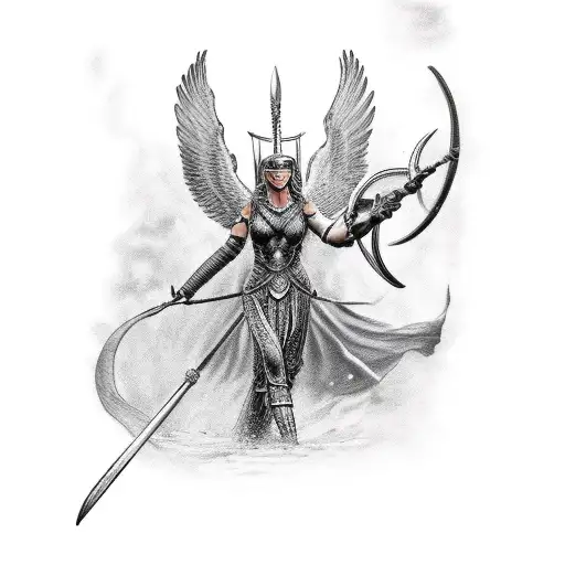 Full Body Valkyrie From Norse Mythology