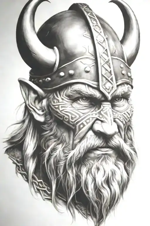 Viking Face Surrounded