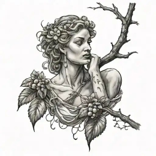 Crying Aphrodite Near Poison Tree Branch
