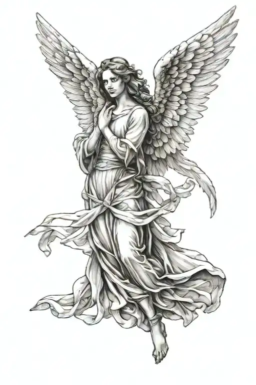 Female Guardian Angel Wings
