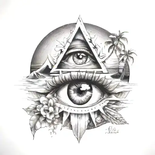 Beach Vibes And Illuminati Eyes Along