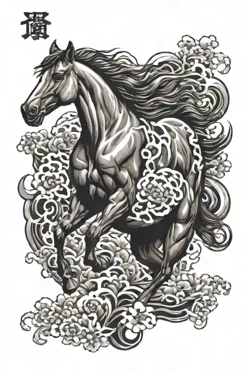 Horse & Kanji Symbol