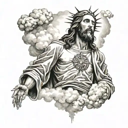 Combine Jesus With Clouds With Skyscapers And Apocalypse