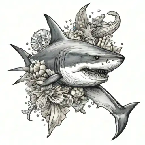 Shark Covered In Seashells