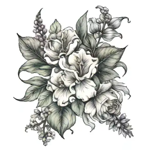 January And September Birth Flowers Intertwined