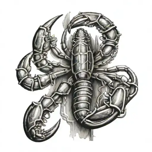 Lobster And Crab Inside Anchor Cross