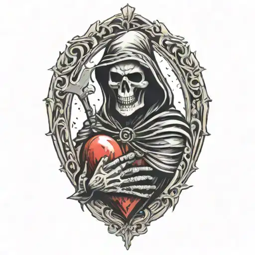 Grim Reaper Sacred Heart Raven