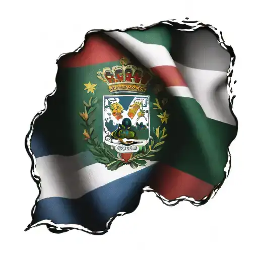 Croatian And Mexican Flag Together