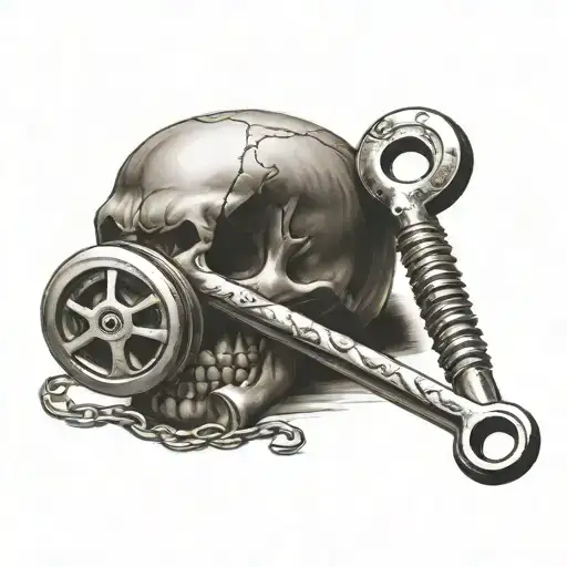 Baby Rattle And Wrench Crossed