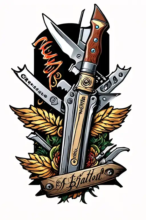Album Cover Showing A Balisong Knife