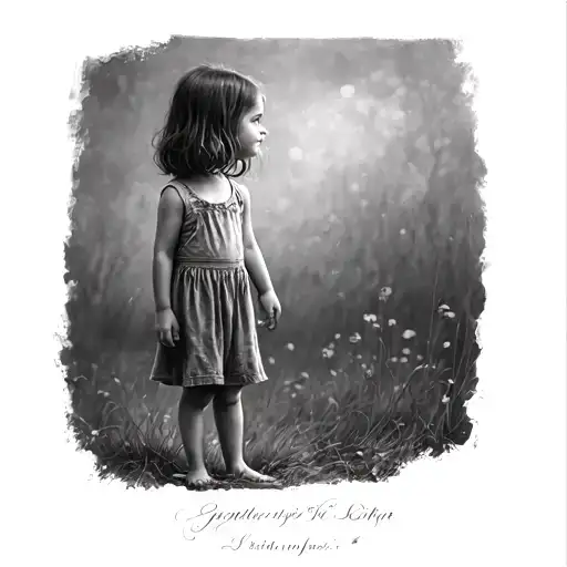 Little Girl Standing Alone
