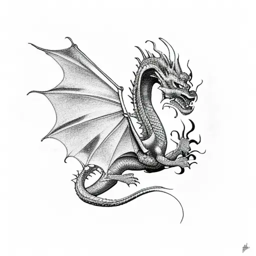 Dragon Breathing Fire In A Cave