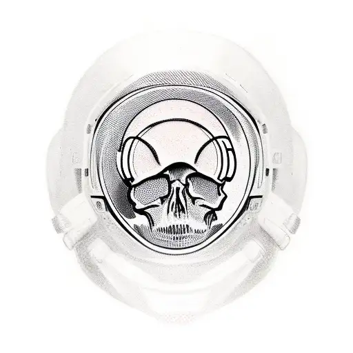 Skull In Nasa Helmet