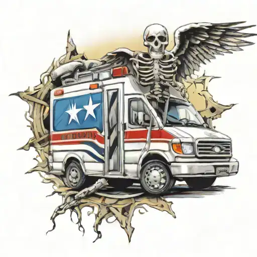 Ambulance Star Of Life And The Grim Reaper