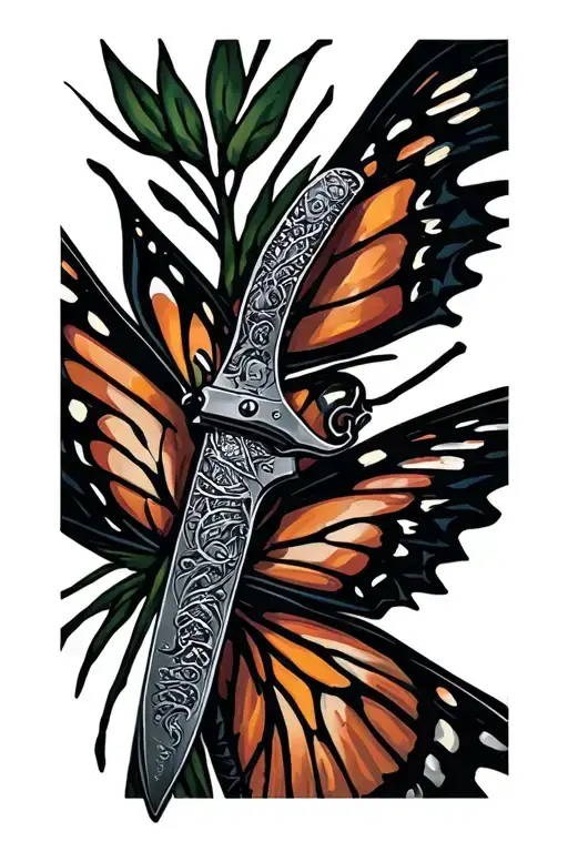 Album Cover Showing A Butterfly Knife