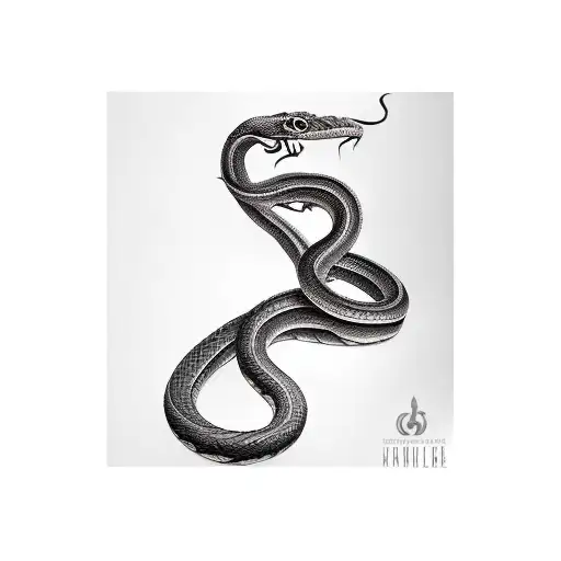 Two Hands With Snake