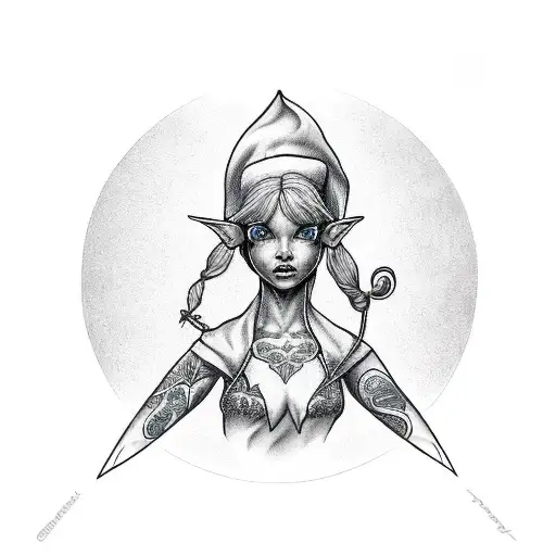 Female Elf With A Bow