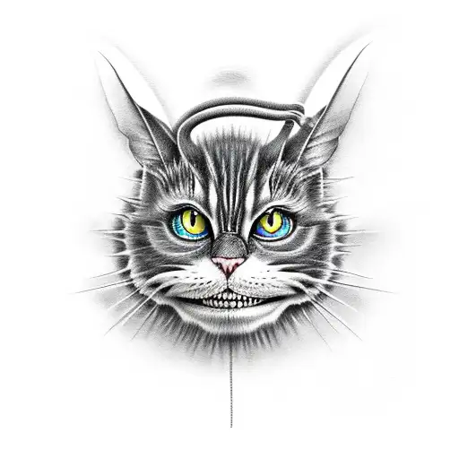 Cheshire Cat Lounging In Air