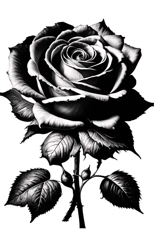 Rose Intertwined Within Its Shadow