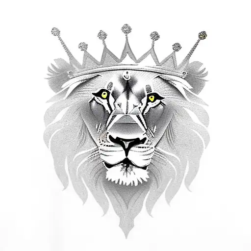 Lion With Crown And Hands