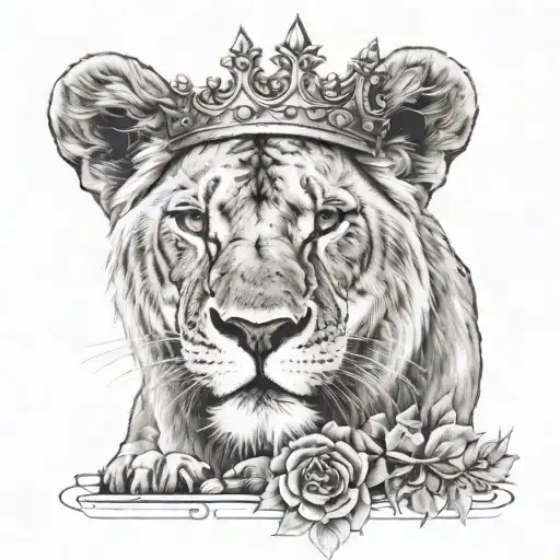 Lioness And Her Crown Stepping