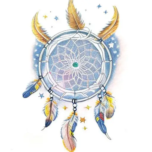 Dream Catcher With Moon And Stars