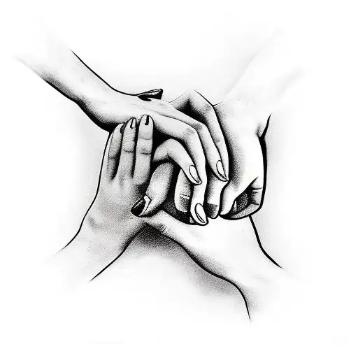 Bleeding Hand Holding His Daughter Hand