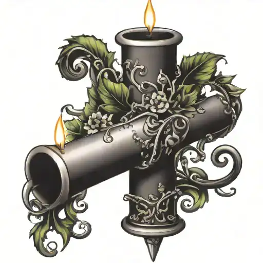 Scroll Vines Candle
