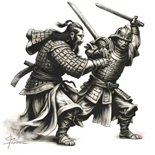 Samurai Fighting Paladin