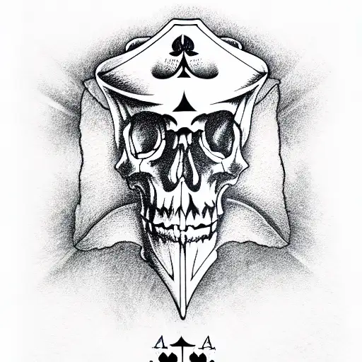 Ace Of Spades With Skull