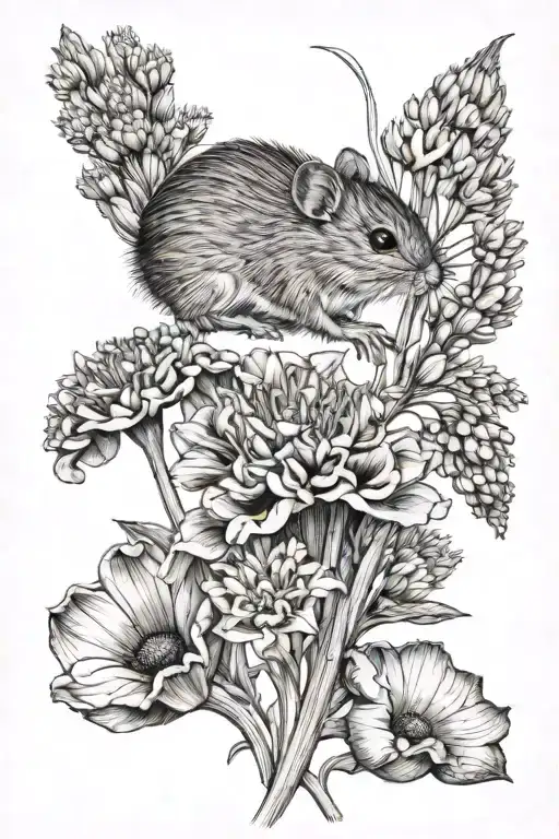 Harvest Mouse October Birth Flower
