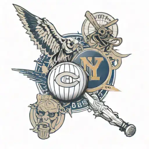 Ny Knicks Ny Yankees And Chicago Bears Mashup