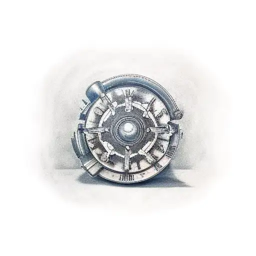 Create A Realistic Tattoo Of A Culinary Dish Inside A Car Engine