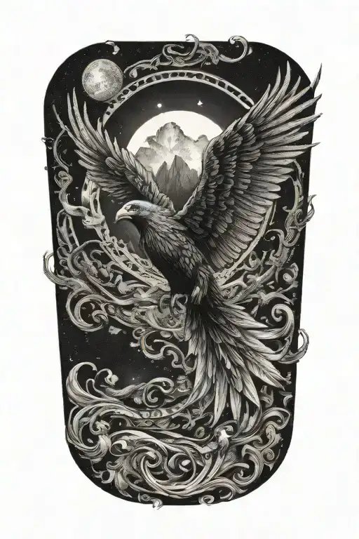 Pheonix Flying Towards The Sun