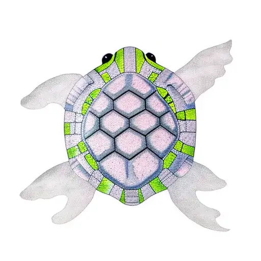 Flying Turtle In A Space