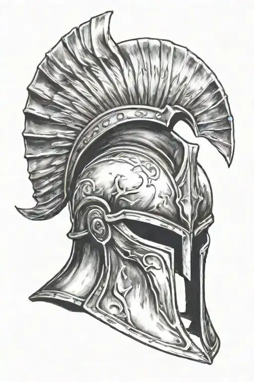 Empty Spartan Helmet