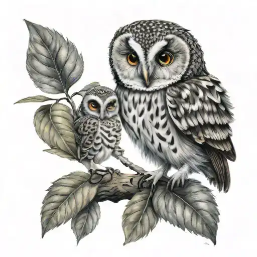 Baby Owl Perched Atop