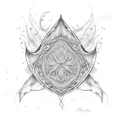 Stingray Ocean Floral