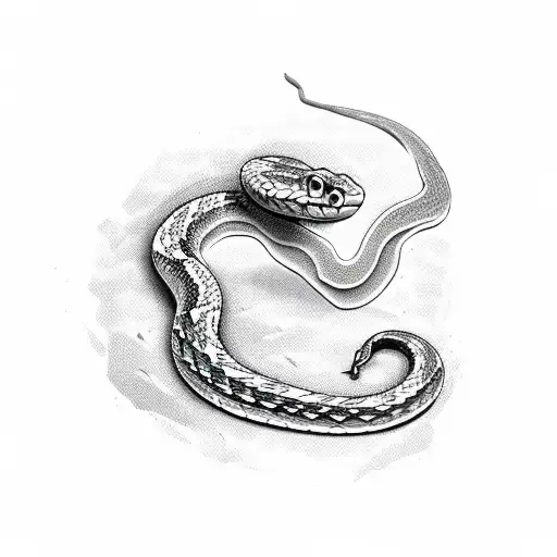 Small Snake With Flowers On Arm