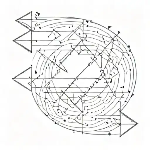 A Minimalist Arrow Design With Geometric Shapes For A Modern Look