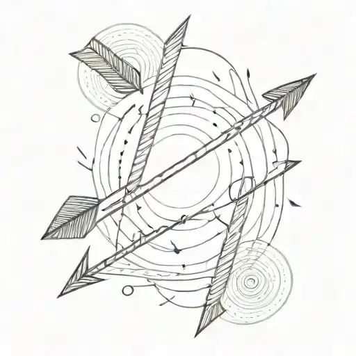 A Minimalist Arrow Design With A Hidden Message Or Symbol