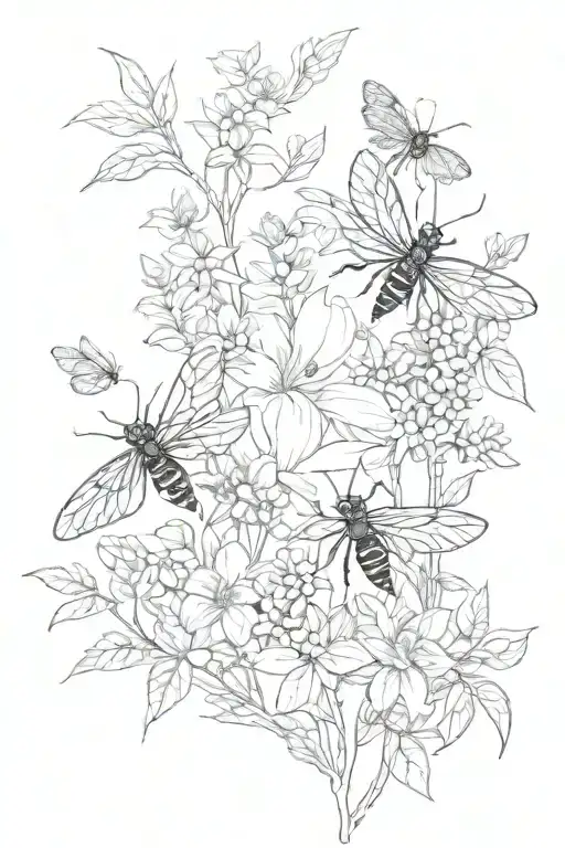 Plants And Insects In Nature Inspired