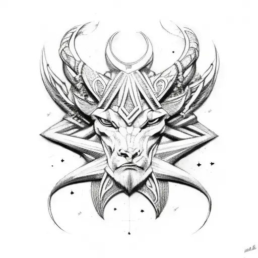 A Mythical Creature From Norse Mythology Surrounded By Runes