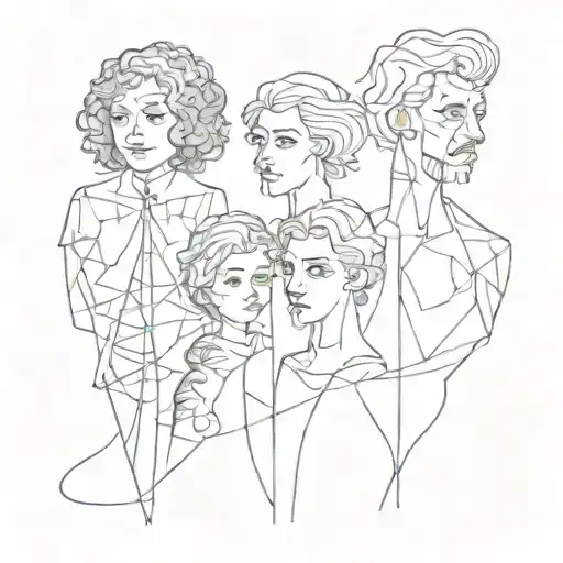 Abstract Figures From Family Picture