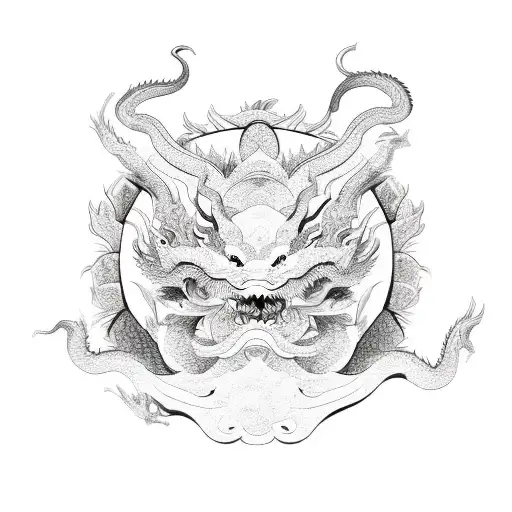 Chinese Zodiac Dragon With A Chinese Zodiac Rabbit