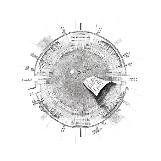 A Graph Chart With Money Raining Down