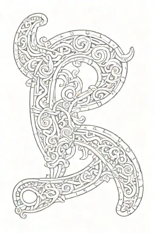 A Horseshoe With Intricate Western Patterns And Designs