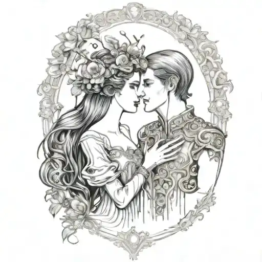 Gothic Tarot Card The Lovers