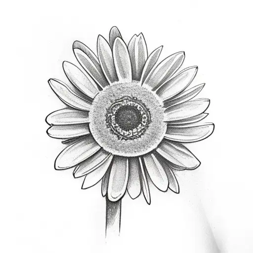 Daisy Flower With A Viking Dagger