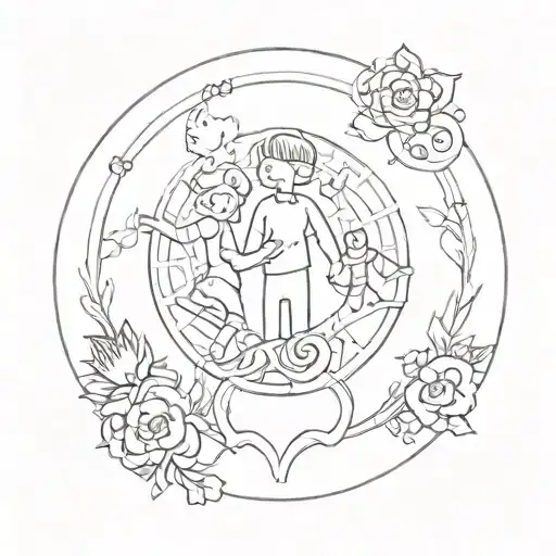 Combine Elements Of The Frase Vasy Logo With A Silhouette Of A Family Holding Hands In A Circle